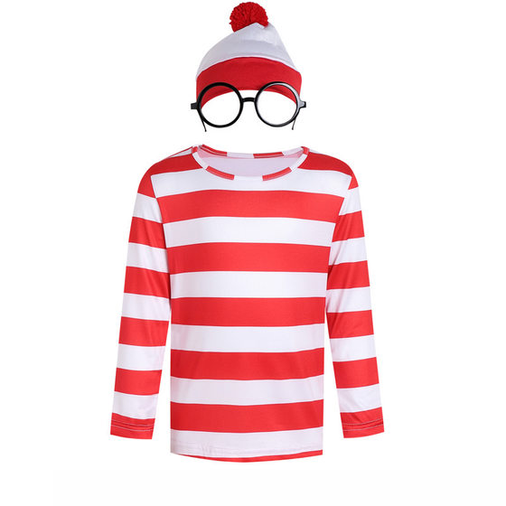 British Anime Smart Wally Where's Wally Kiss Halloween Costume cosplay Play Dress