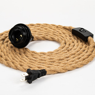 Retro hemp rope wire can be DIY chandelier hemp rope restaurant retro B & B available plug lamp accessories wholesale