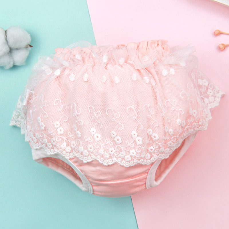 Women's Baby Underwear Summer Cotton Girls' Lace Briefs 1 Year Old 2 Toddlers 3 Infants Without P Bread Pants