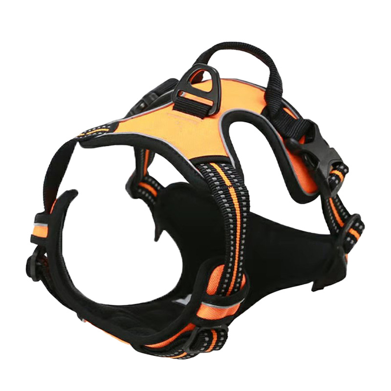 Amazon Pet Anti-Shock Explosion Vest Reflective Chest Strap Large Dog Chain Leash Dog Pet Supplies