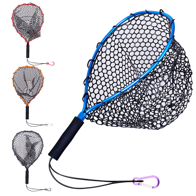 Taiyu Luya Copy Net Portable Aluminum Alloy Fishing Net Anti-hanging Rubber Silicone Net Bag One-piece Hand Copy Net Wholesale