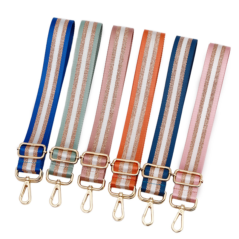 New Bright Line Gold Line Bag Clothing Accessories Shoulder Strap Adjustable Shoulder Crossbody Women's Bag Replacement Decorative Long Shoulder Strap