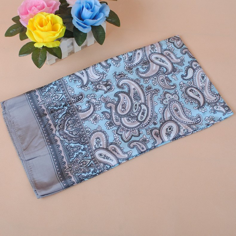 Classic Paisley cashew flower 90 satin large square scarf silk scarf wholesale women's vintage printed scarf
