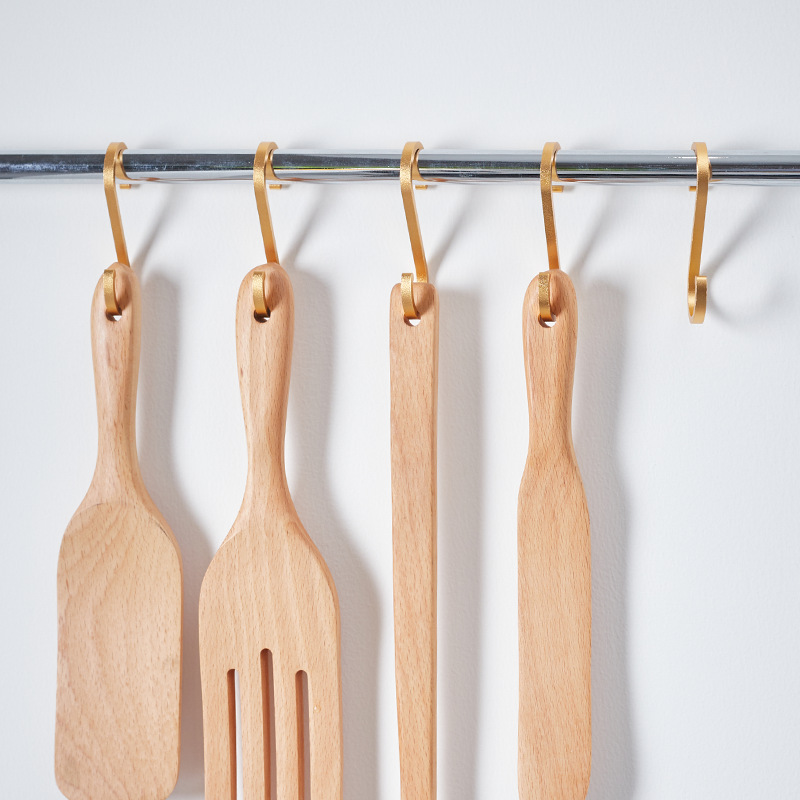 Space aluminum S-type hook hanger S hook kitchen hook clothes hook metal hook curved hook household sausage preserved meat drying