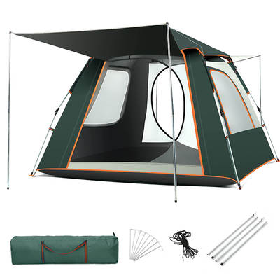 Tent outdoor automatic quick opening camping tent rainproof multi-person camping four-sided tent factory spot wholesale