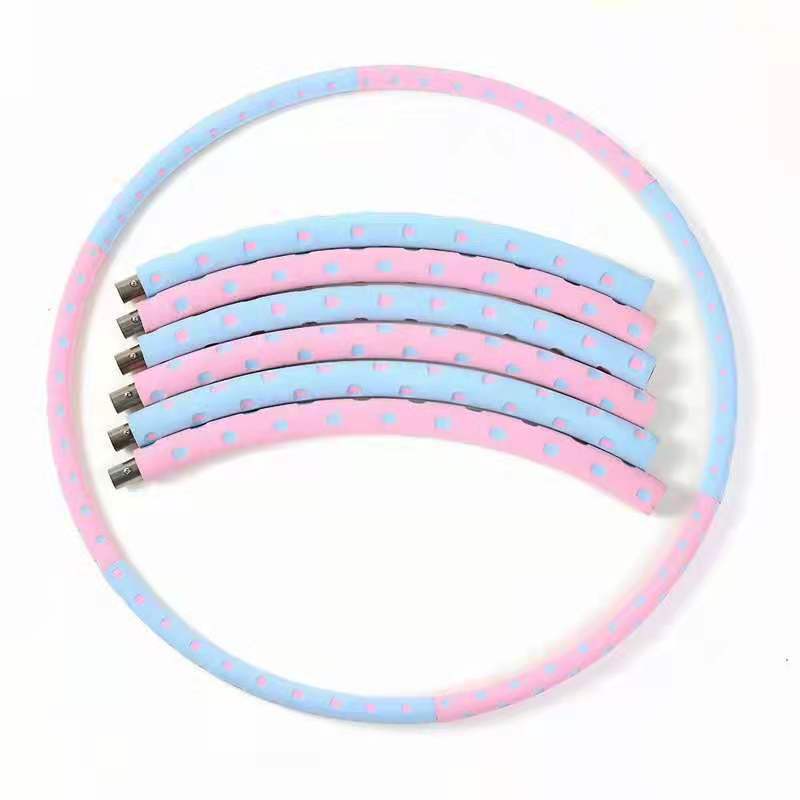 Factory direct removable six-section eight-section two-color stainless steel hula hoop children's adult fitness hula hoop