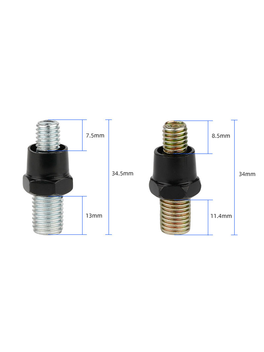 Suitable for motorcycle accessories rearview mirror fixed screw adapter height adapter double screw head Mirror 8mm