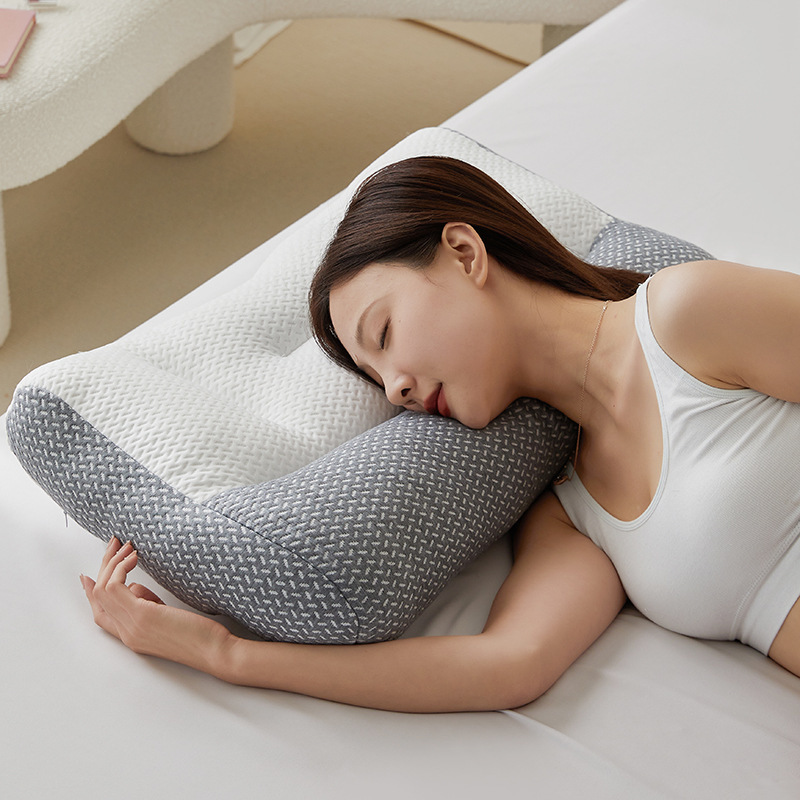 反牽引枕頚椎保護睡眠専用枕芯男性家庭用学生寮ホテル睡眠促進枕|undefined