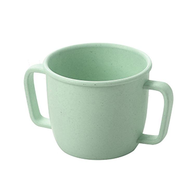 Bamboo Fiber Cup Thickened with Handle Children's Water Cup Direct Drinking School Drinking Cup Kindergarten Baby Household Cute Milk Drinking Cup