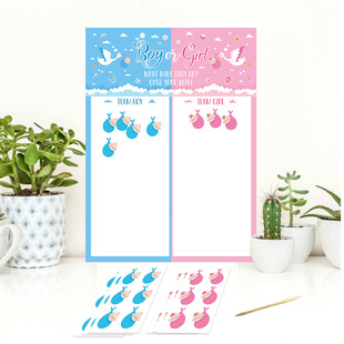 European and American Sex Reveals Amazon baby Reveals Team Game Card baby shower Birthday party party