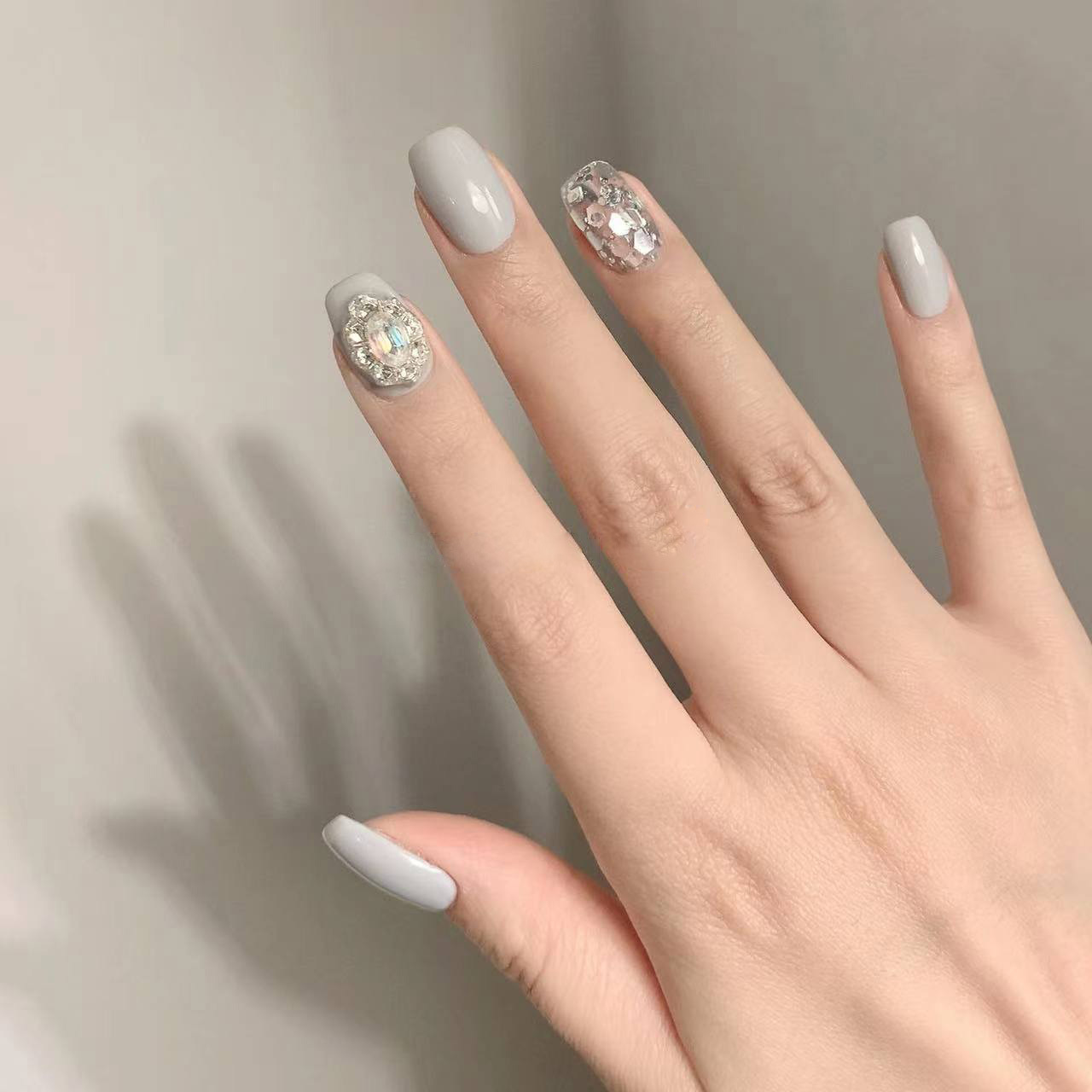 Internet Celebrity Korean Large Sequins Shining Nail Art Jewelry Fresh Fruit Green Mermaid Ji Fine Glitter Patch Nail Accessories
