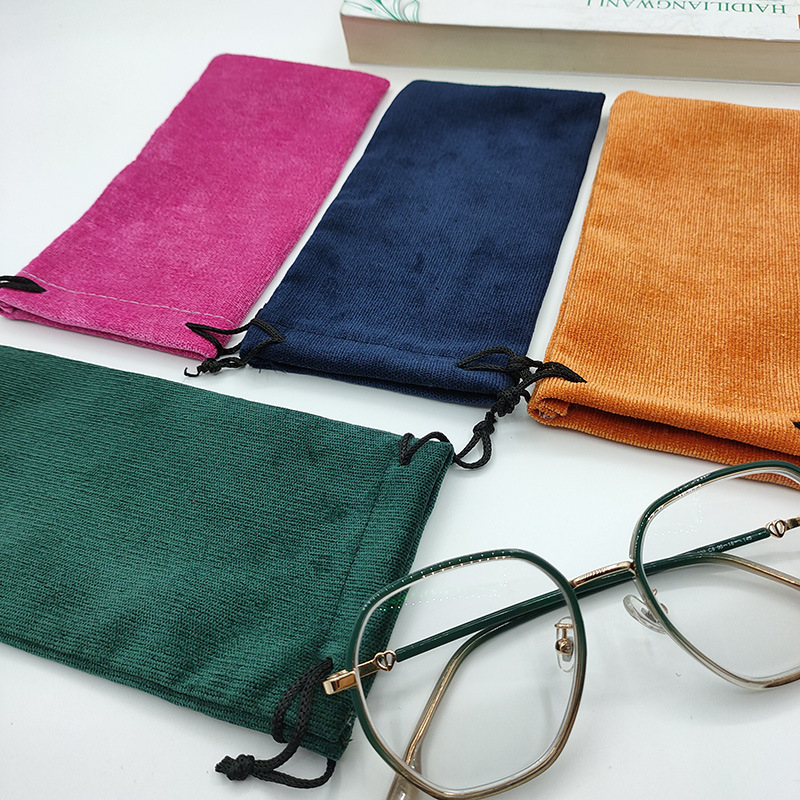 Glasses case sunglasses glasses bag sunglasses storage bag portable velvet bag in stock quick hair eye bag