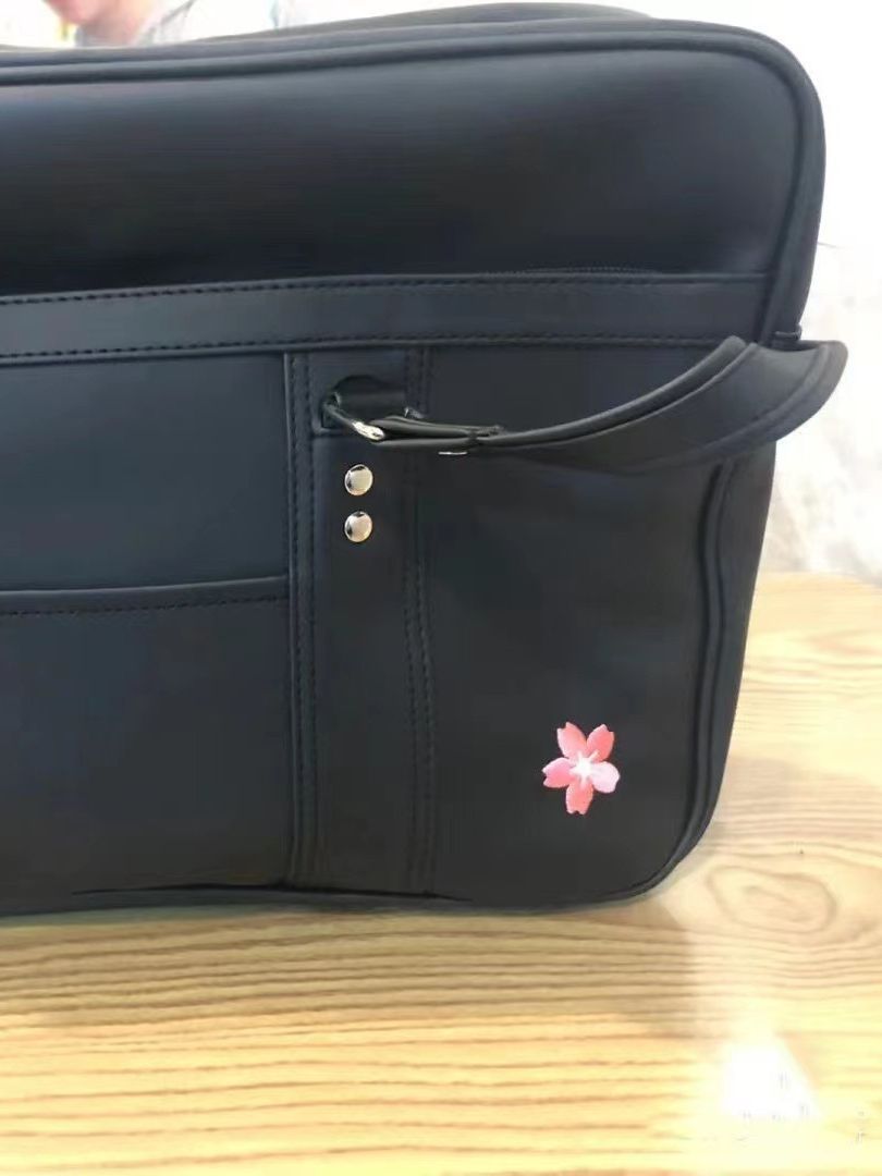 2023 New Ladies Japanese JK Uniform PU Bag Student Commuter Schoolbag Large Capacity Shoulder Crossbody Bag Handbag
