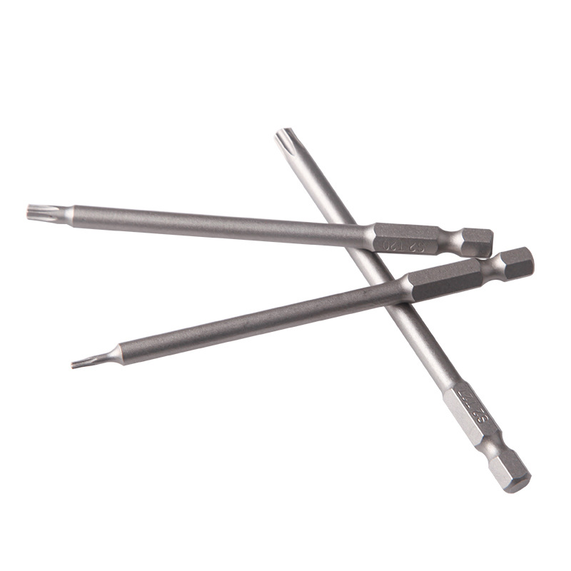 11-piece 100mm Hollow Batch head lengthened plum blossom magnetic batch head with magnetic electric screwdriver batch head s2 steel