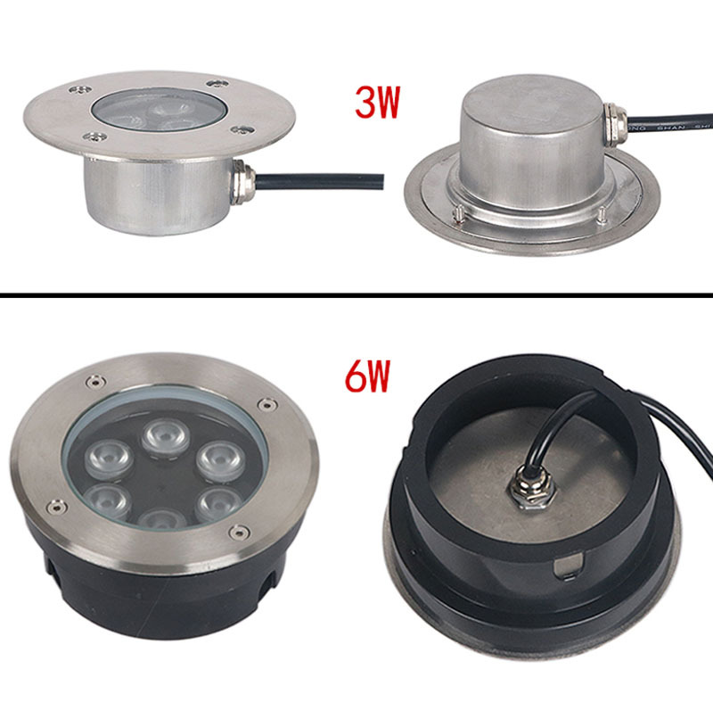 led underwater buried lamp embedded stainless steel underwater lamp 12V24 waterproof ultra-thin fish pond spotlight swimming pool wall lamp