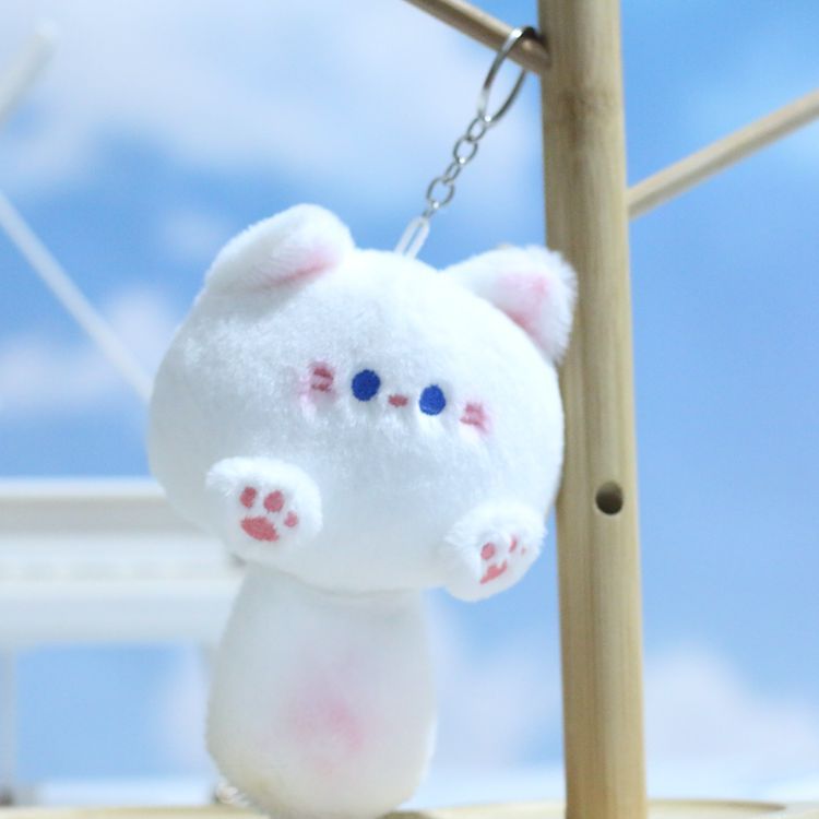 Internet celebrity cute cute squeegee Tuan Meow pendant cartoon plush toy kitten bear Ragdoll keychain