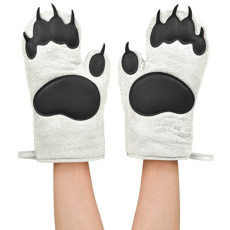 Oven baking gloves kitchen tools microwave oven heat insulation steamer special high temperature resistant household anti-scald thickened lengthened