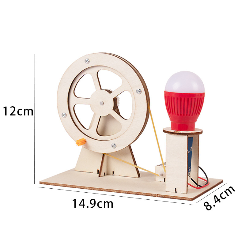 DIY hand-cranking generator technology small production scientific physics small experiment hand-assembled children's science and education toys