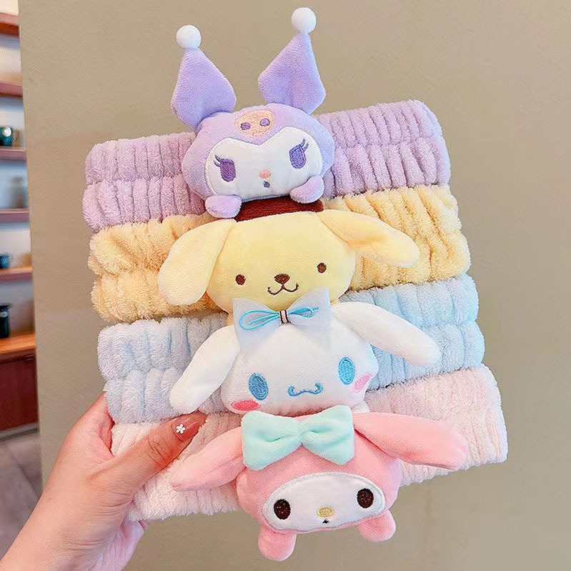 Autumn and Winter Plush Hair Band Internet Celebrity Cartoon Doll Sanrio Girl Wash Face Sweet Cute Girl Headband Hair Accessories