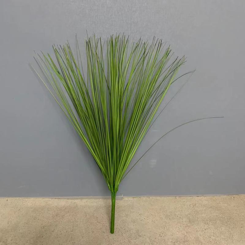 外国貿易の手作りシミュレーション人工草の大束玉ねぎ草の単一の草の緑の蒲葦草の家の装飾の緑の植|undefined