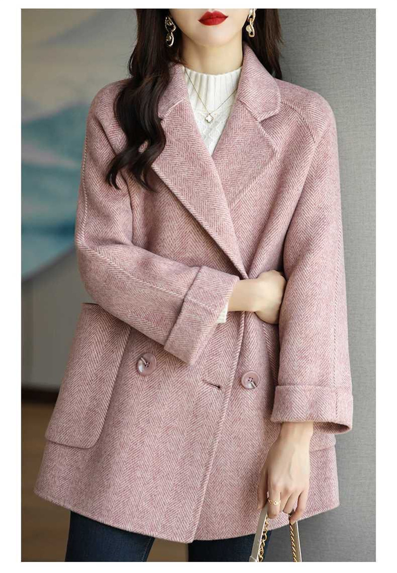 Mid-length woolen coat for women 2022 autumn and winter New loose slimming versatile Western style woolen coat trendy thick_voghion.com