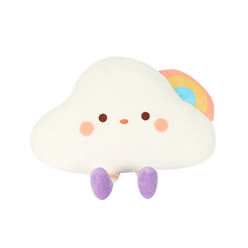 Car headrest lumbar support fashion rainbow cloud car neck pillow Four Seasons universal car decoration supplies for women