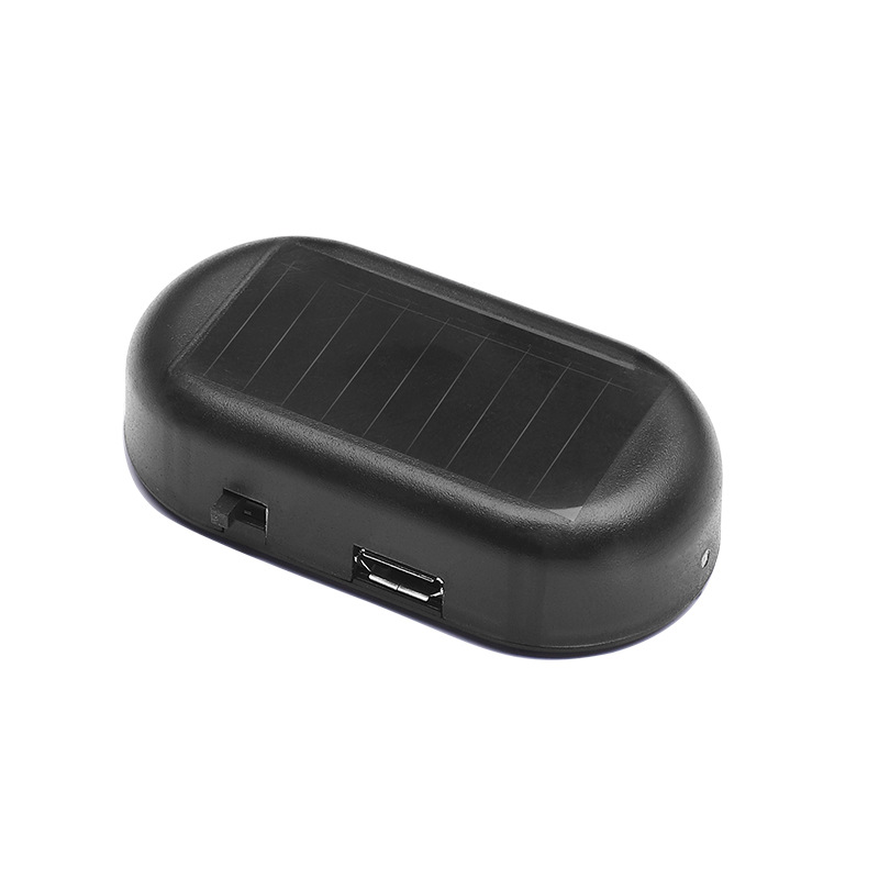 Vehicle-mounted solar anti-theft light simulation warning flashing light alarm car decorative light LED car interior light
