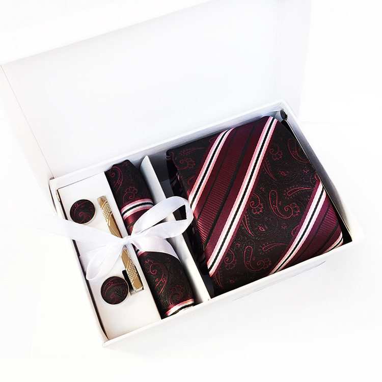 Men's Tie Spot Gift Box 6 Pieces Set Group Tie Business Dress Wedding Tie Factory Wholesale