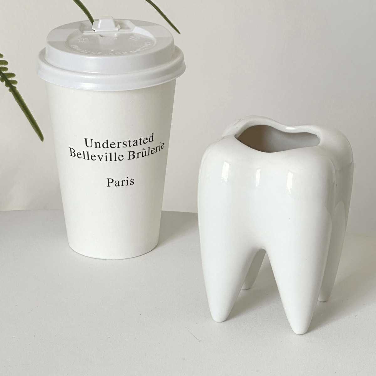 Toothbrush Holder Storage Bucket Personality Decorative Teeth Pen Holder Creative Birthday Gift Ornaments Desktop Office Desk