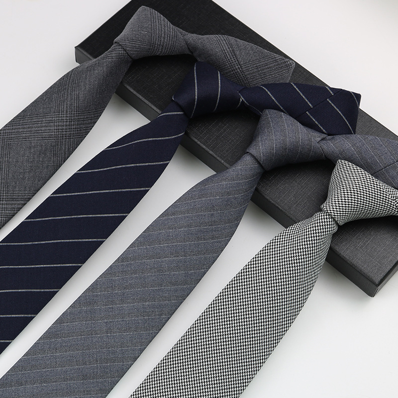Plaid Tie Men's British Style Business Casual Suit Shirt High-end Striped Fashionable Tie Women's Hand Tie