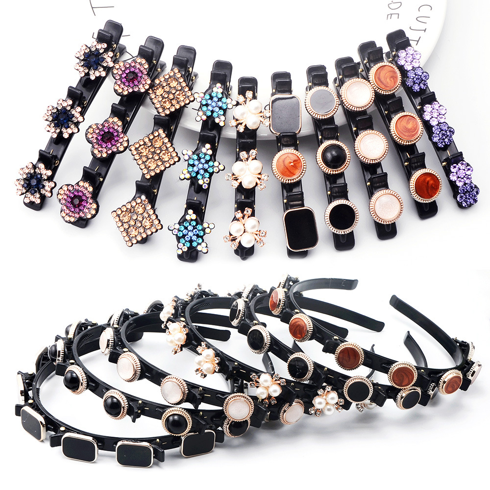 TikTok Explosions Hair Wrapping Hairpin Bangs Rhinestone Side Fragment Hairpin Female Internet Celebrity Artifact Headwear Headwear Buckbill Clip