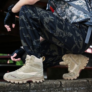 New thick-soled men's outdoor casual shoes high-top outdoor training shoes hiking shoes fashion sneakers