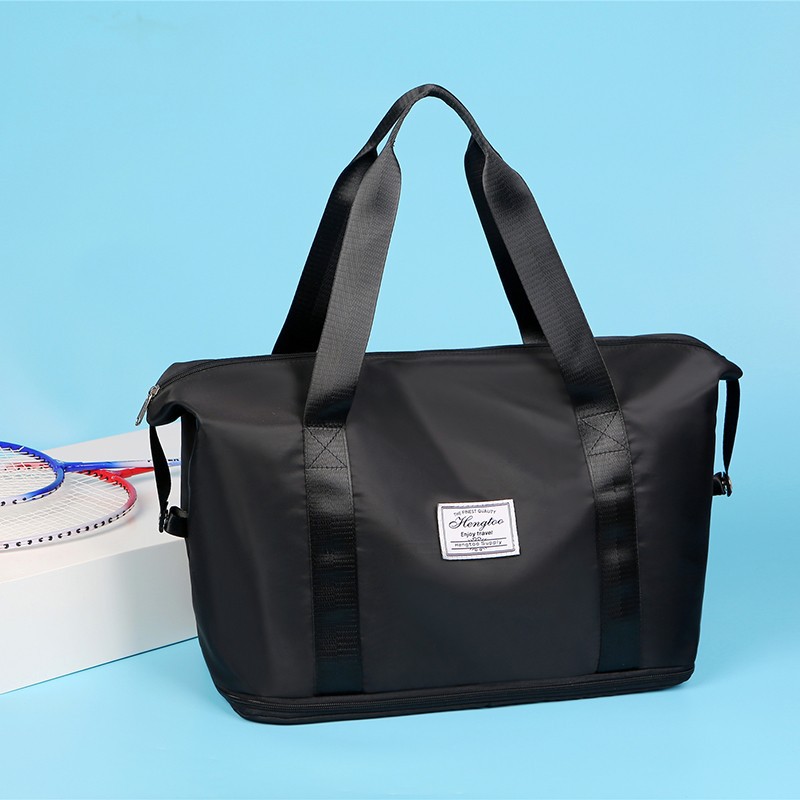 2024 new travel bag can be expanded dry and wet separation exercise yoga fitness bag short travel luggage storage bag