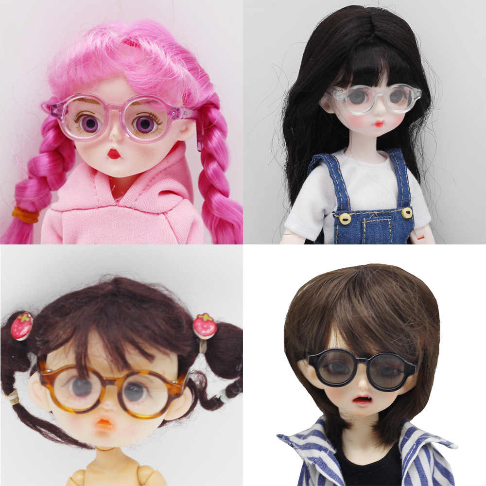4.5cm glasses 6 points bjd toy doll plastic glasses 6 points/8 points/12 points bjd doll accessories glasses