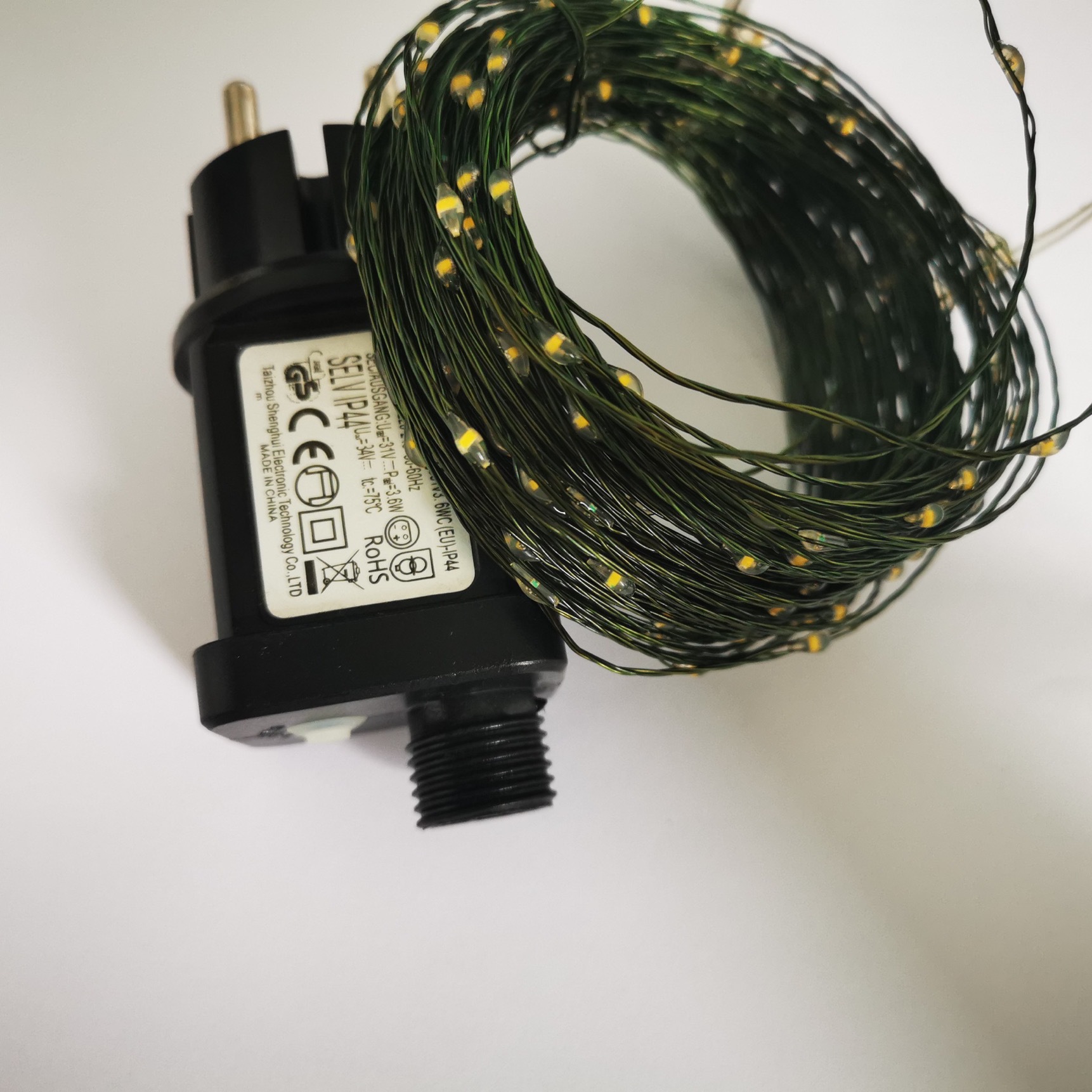 Cross-border remote control Christmas tree light string green wire copper wire Star String Light starry sky green plant Christmas rattan Garland decoration