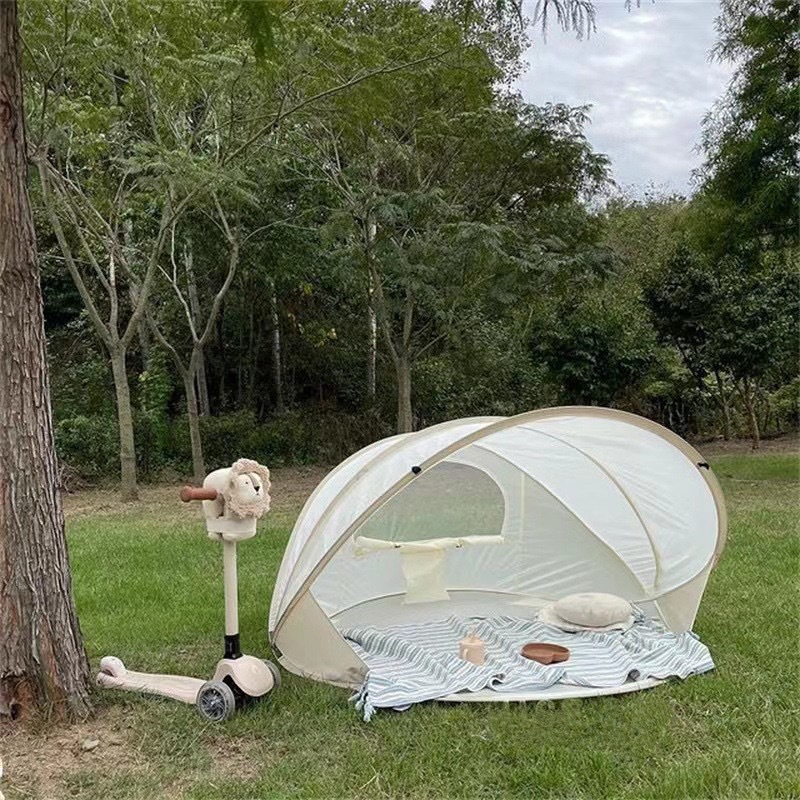 South Korea ins Children's Outdoor Tent Sunscreen One Button Storage Game House Toy Camping Portable Tent with Window