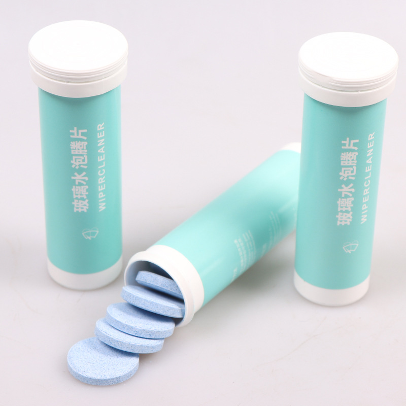Car glass water solid effervescent tablets oil film removal concentrated wiper essence decontamination cleaner wiper water factory direct supply