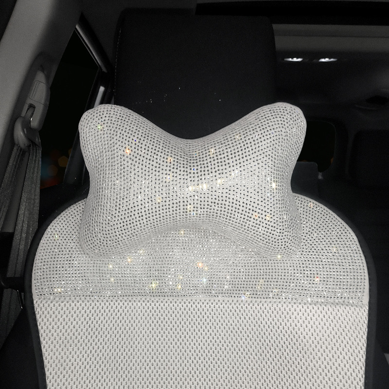 Car seat cushion small three-piece single-piece butt breathable backrest-less Diamond-inlaid original women's four-season universal seat cushion