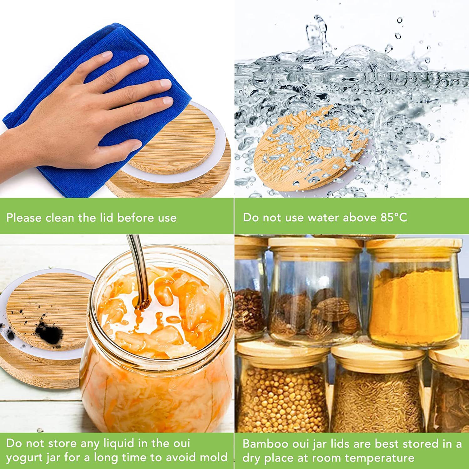 Cross Border Bamboo Wood Sun Moon Yogurt Jar Lid Set Lid Glass Bottle Sunflower Sealed Lid Silicone Sealed Jar Lid
