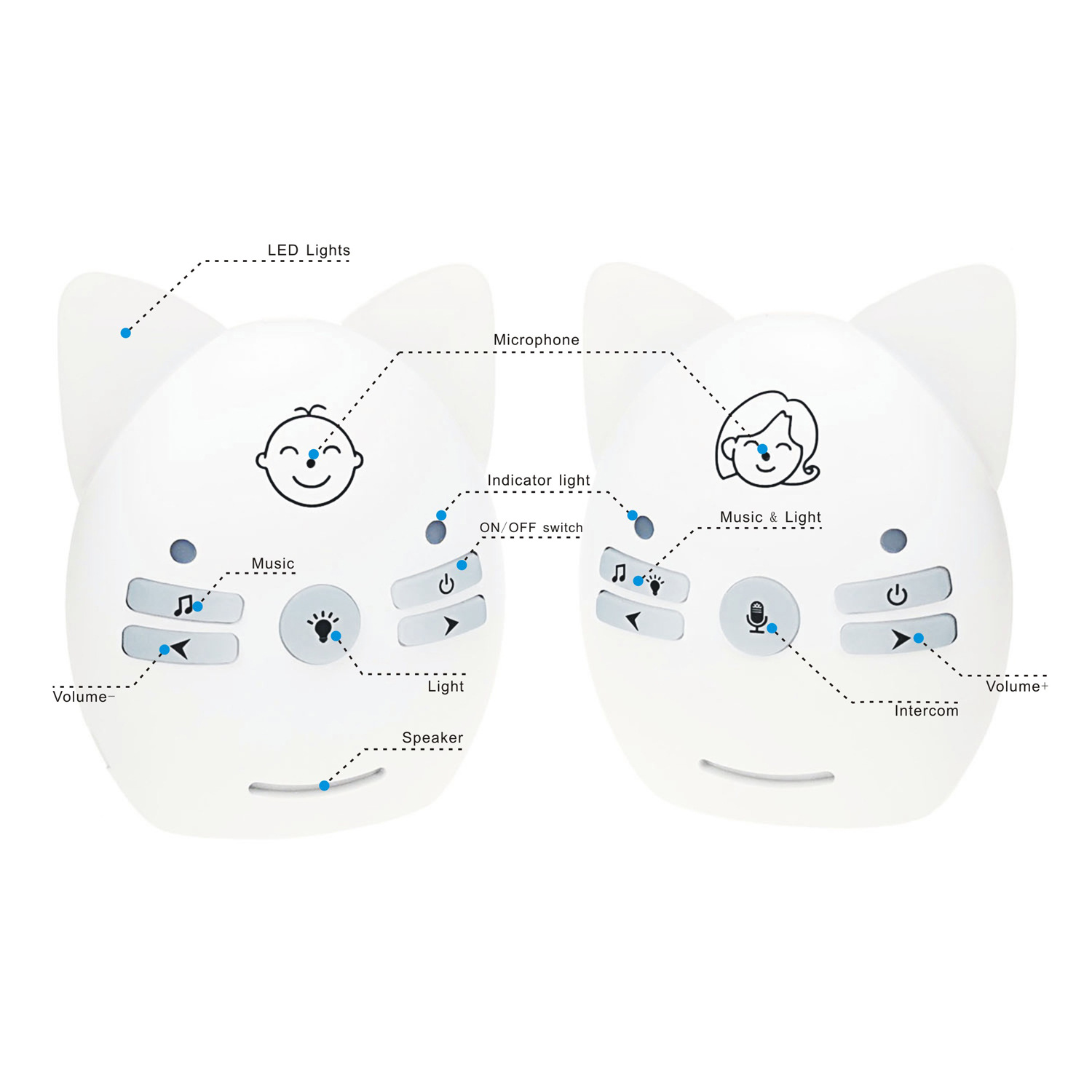 Baby monitor caregiver smart child monitor home wireless intercom baby monitor cross border