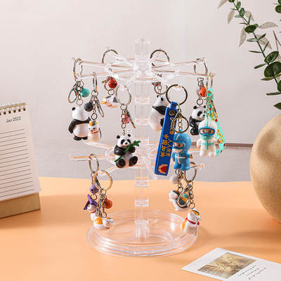 Key Chain Hanger Small Jewelry Small Pendant Display Rack Storage Rack Rotatable Rack Hair Ring Head Rope Desktop Finishing