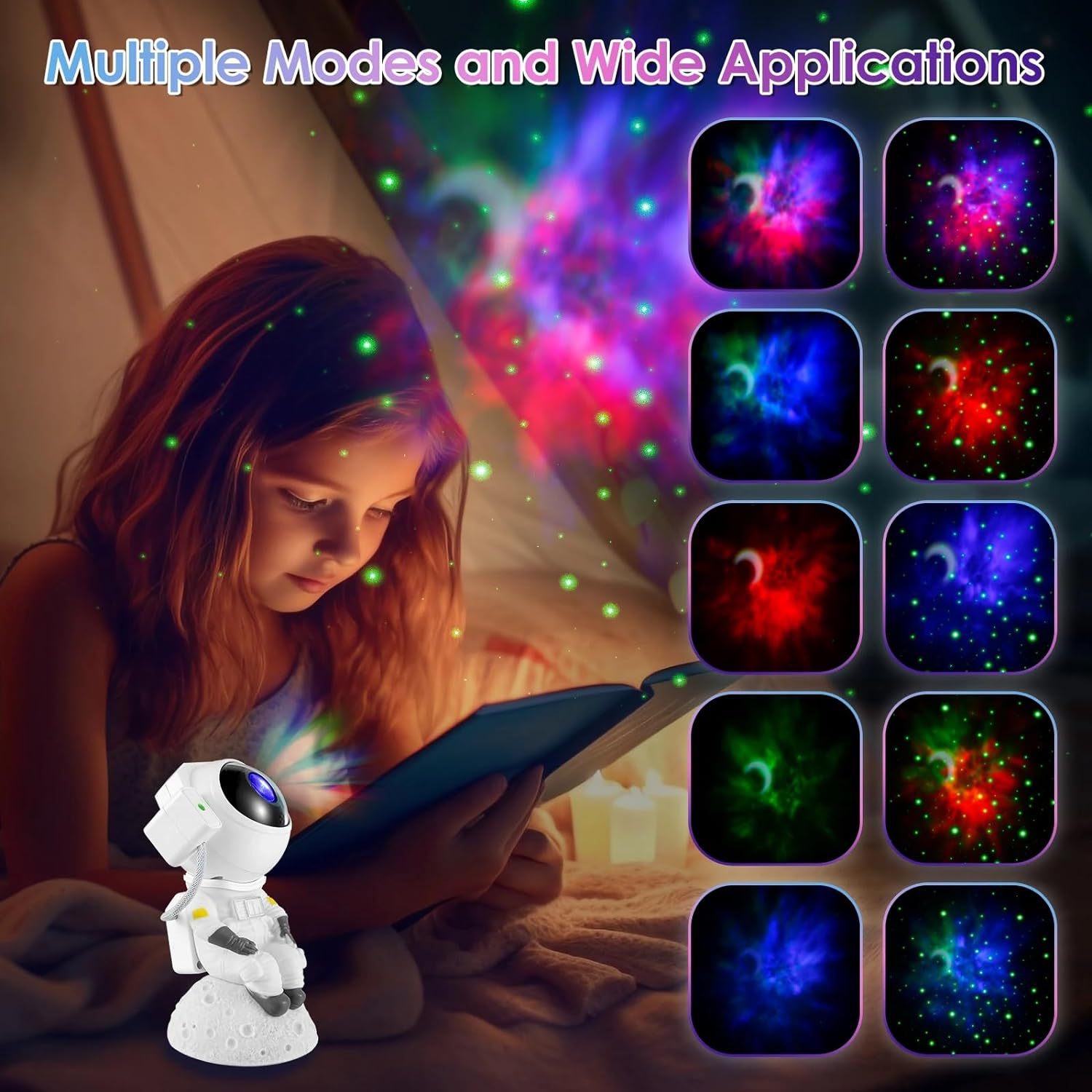 LIXINCORDA new mini astronaut star light colorful projection lamp starry atmosphere night light