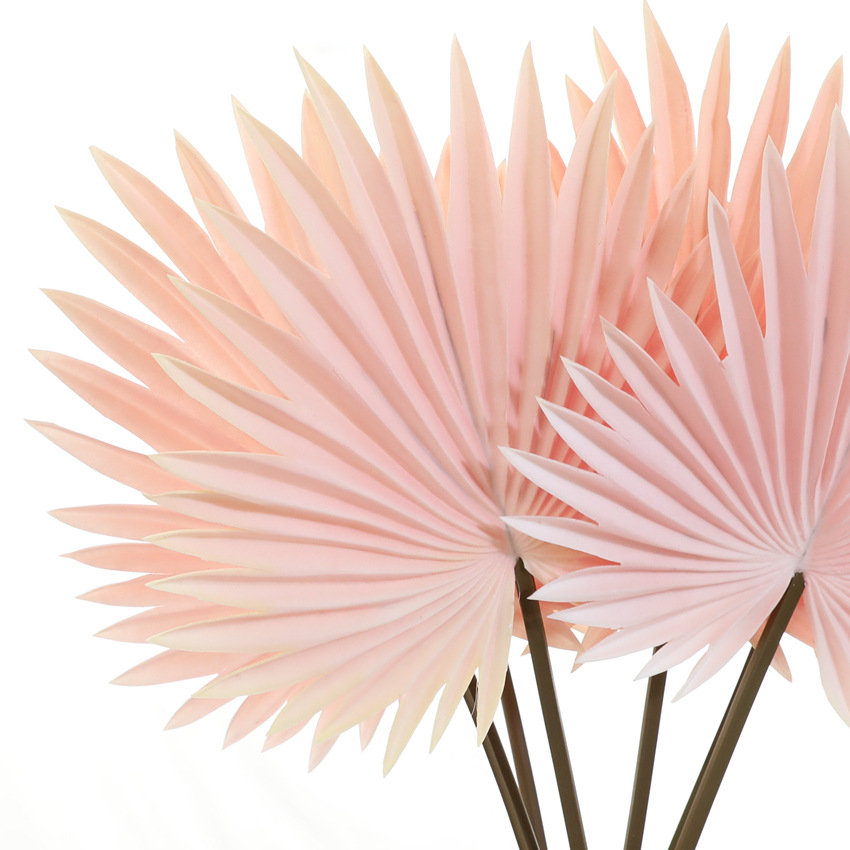 Artificial flower palm leaf sunflower fan PU fake flower wedding decoration background PU Fan home art decoration