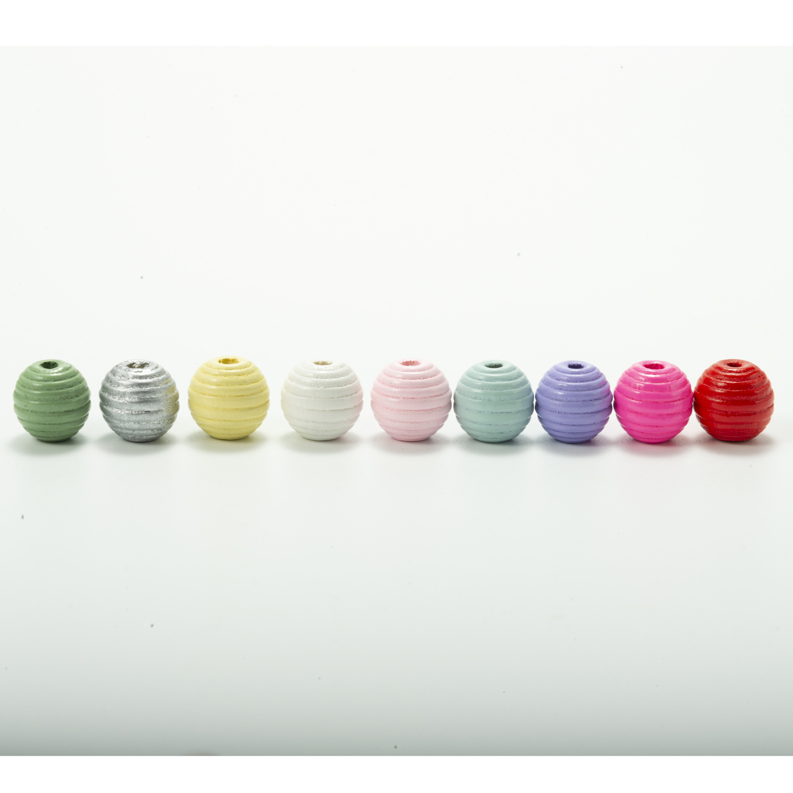 DJ Source Factory 15MM Thread Beads Color Wooden Beads Round Beads Lanyu Hemp Rope Tassel Wooden Beads String DIY Accessories