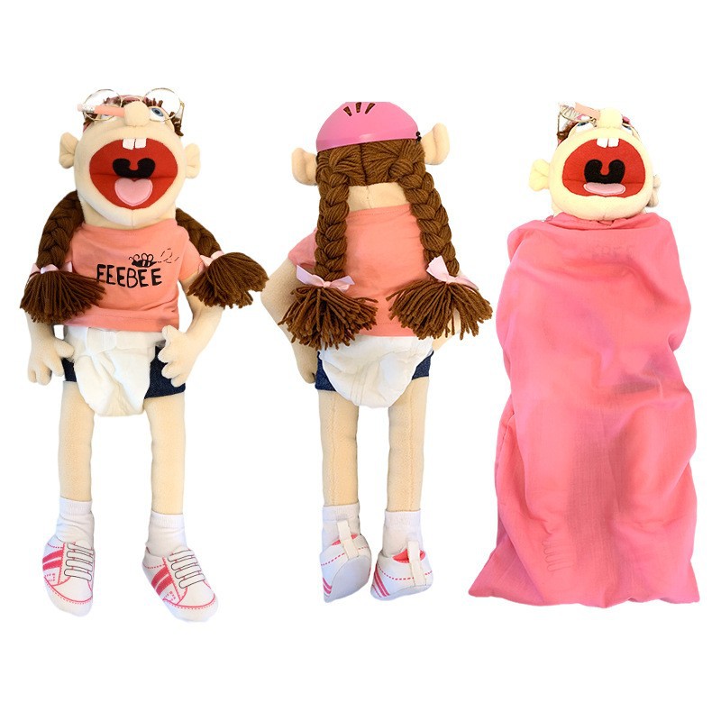 Cross-border Jeffy Hat Game Jeffy hand doll plush play funny finger doll girl doll wholesale
