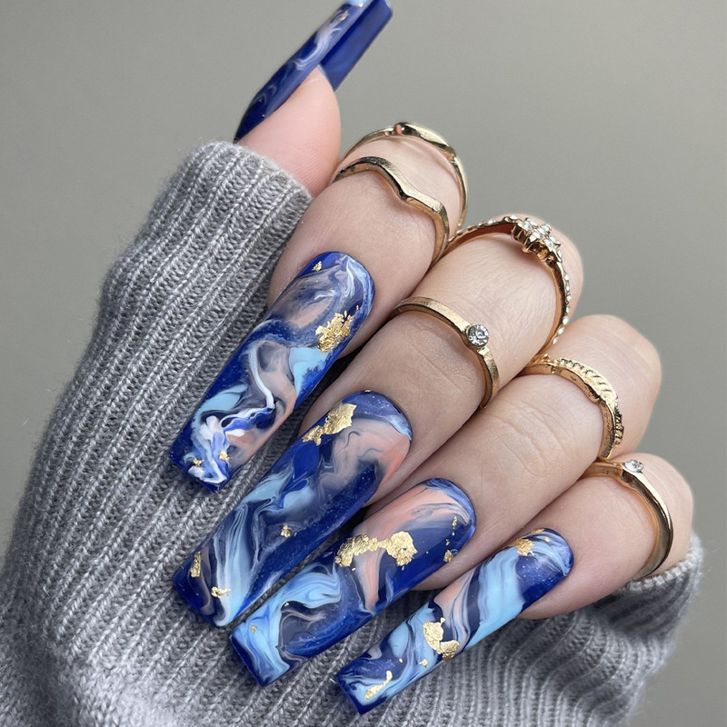 Cross-border Europe and the United States ins wind wear nail nail patch fake nail wear a long European and American nail piece finished product wholesale