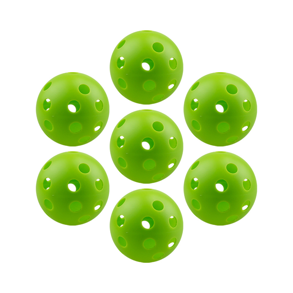 72mm practice baseball 26 holes 17g green hard plastic PE blown hole hole ball Wei float floor ball