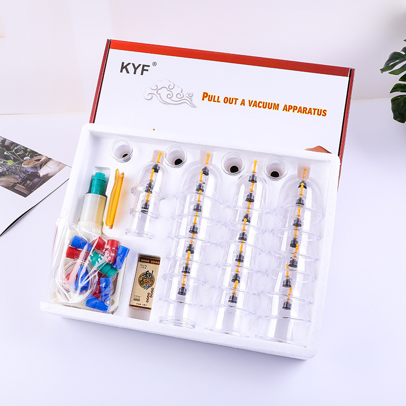 32 cans cupping machine manufacturer foam-mounted cupping tank pumping magnetic therapy cupping can be pasted