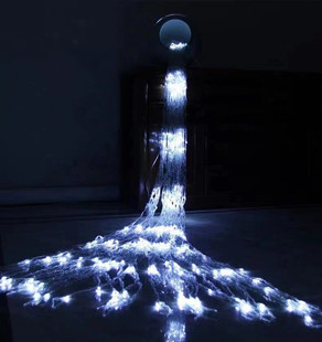LED waterfall water lamp Net red room transformation bedroom curtain decorative lamp background layout color lamp string star lamp