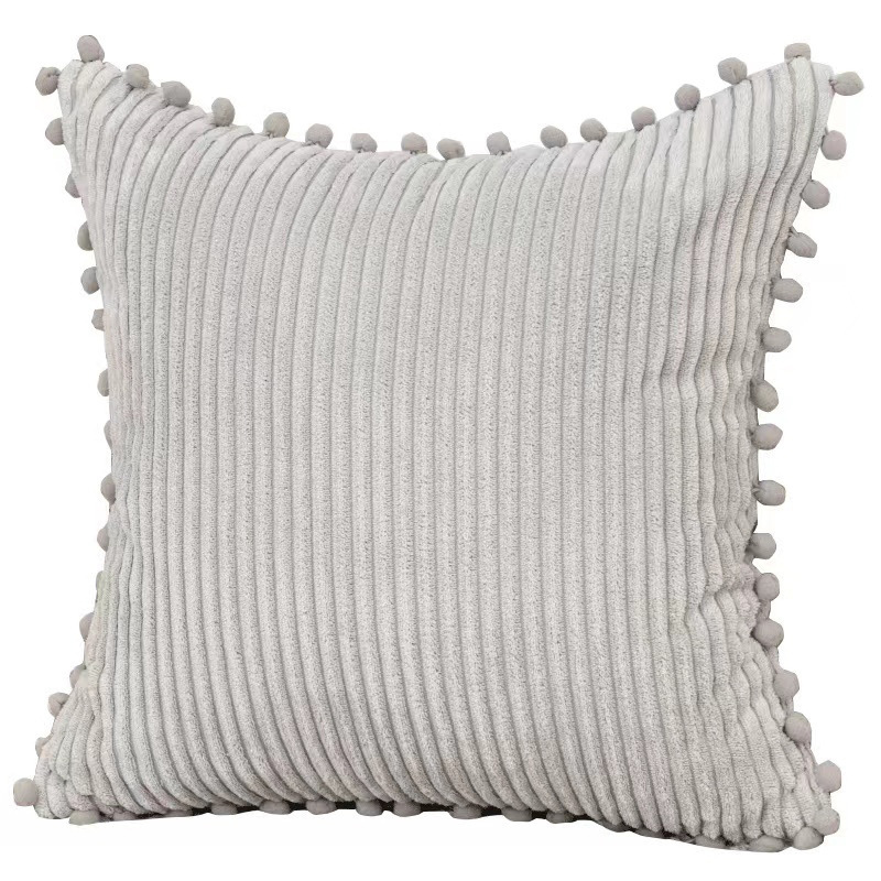 ins Nordic style home fabric model room sofa pillowcase straight corduroy thick back cushion cover